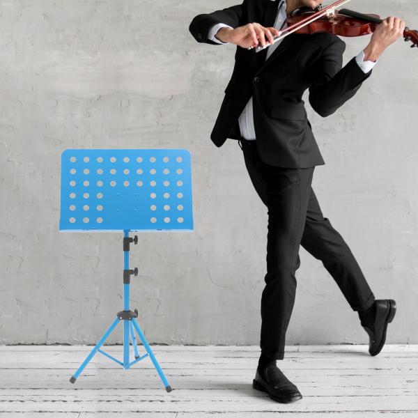 楽器演奏用楽譜スタンド ブックスタンド ミュージシャン初心者用 ブルー
