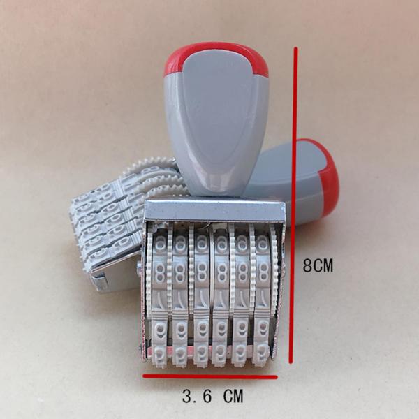 6桁 ローラー印材 業務用印鑑 日付 役所用 数字 5mm