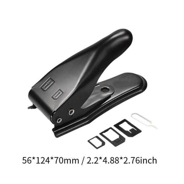 SIMカードカッター ナノ＆マイクロSIMカッター 便利で丈夫なポータブル アダプターとイジェクトピン付き スマートフォン用 2 in 1