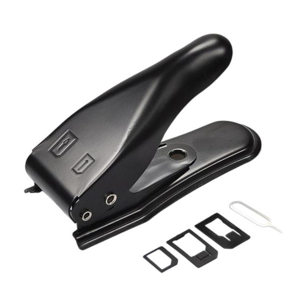 SIMカードカッター ナノ＆マイクロSIMカッター 便利で丈夫なポータブル アダプターとイジェクトピン付き スマートフォン用 2 in 1