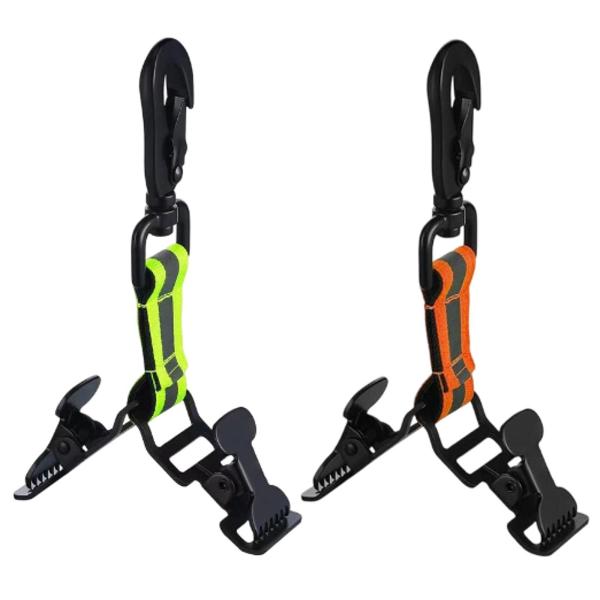 消防士用グローブストラップ 消防服 ポータブル コンパクトツール 作業用グローブホルダー グリーン