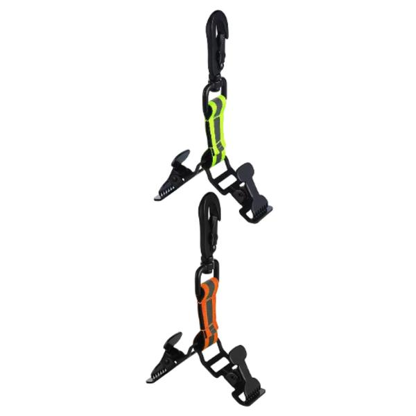 消防士用グローブストラップ 消防服 ポータブル コンパクトツール 作業用グローブホルダー グリーン