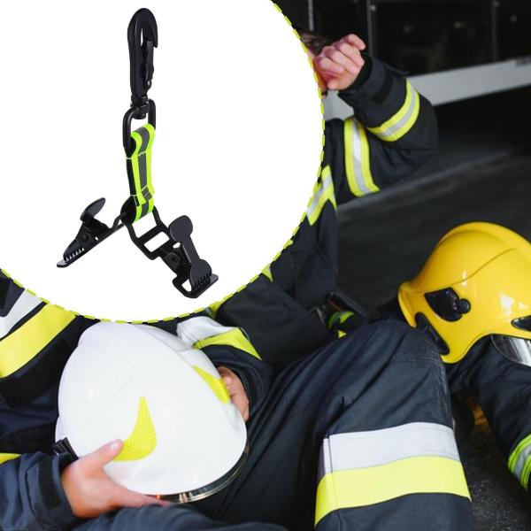 消防士用グローブストラップ 消防服 ポータブル コンパクトツール 作業用グローブホルダー グリーン