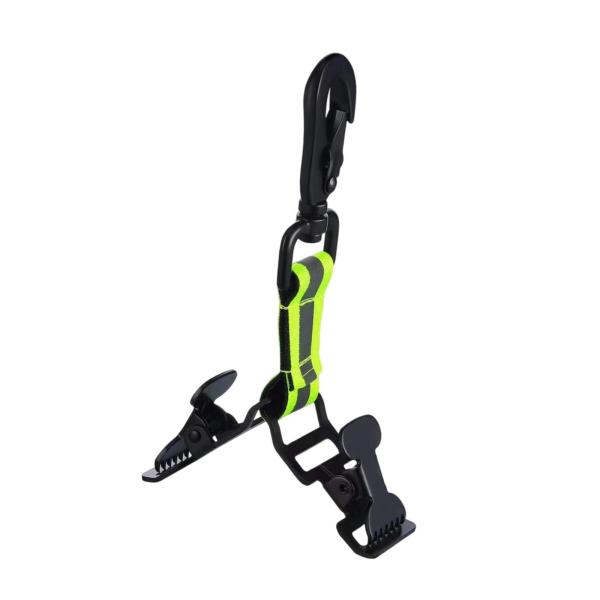 消防士用グローブストラップ 消防服 ポータブル コンパクトツール 作業用グローブホルダー グリーン