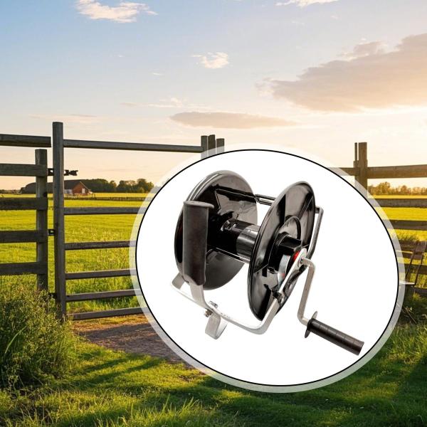 電気柵リール コードリール ロック機能付き ロープワインダー付き 牧草地、農場、パドック、、用農業機器