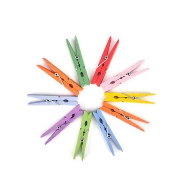 2.5センチ 木製クリップ  写真 紙 洗濯衣類 ばさみ 50 100個