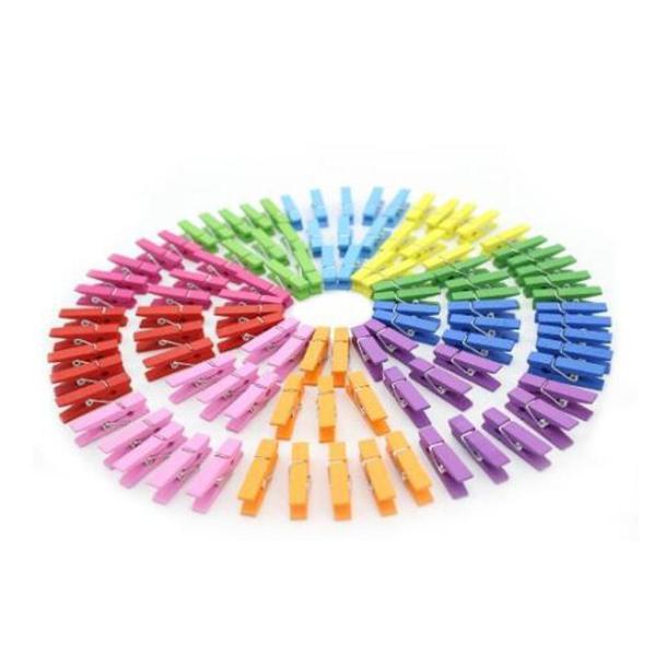 2.5センチ 木製クリップ  写真 紙 洗濯衣類 ばさみ 50 100個