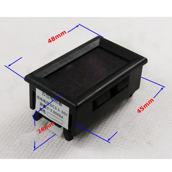 全４色  ミニ DC 3.5-30V ミニ 5桁 デジタル電流計 アンペア メーター