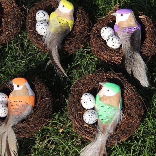バードハウス 手作り ラタン 鳥の巣 10サイズ選択  工芸品 窓の装飾 収納バスケット