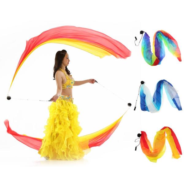 踊り ベリーダンス ベール  シルクスカーフ 魅力的 衣装アクセサリー 全３色  