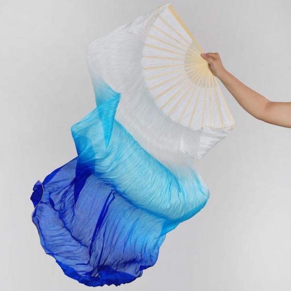 ベリーダンス 舞踏扇子 踊り扇 シルク ファン 舞台道具 小道具 アクセサリー 180cm 全6選択