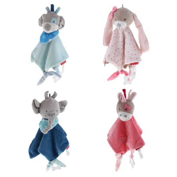 タグ ぬいぐるみ毛布 赤ちゃんタオル タグ毛布 ソフト 全4種類