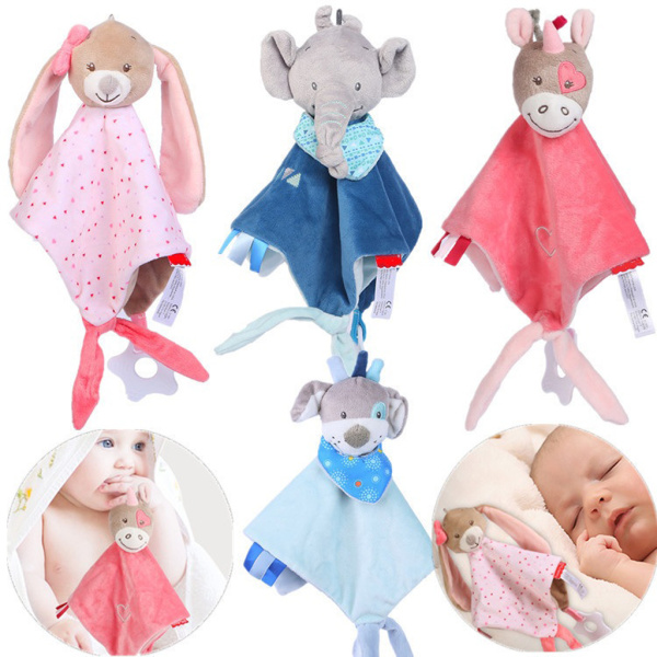 タグ ぬいぐるみ毛布 赤ちゃんタオル タグ毛布 ソフト 全4種類