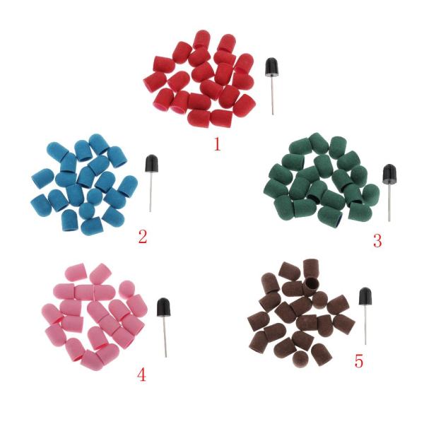 20xネイル研磨バンドドラムマンドレルドリルビット研磨ファイルキャップmm