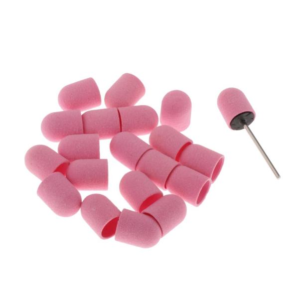 20xネイル研磨バンドドラムマンドレルドリルビット研磨ファイルキャップmm