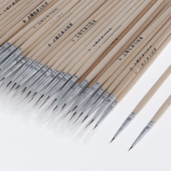 約100本入り 細 ペイントブラシ 面相筆 ペイント筆 毛筆 画材筆 ネイルブラシ 全3サイズ