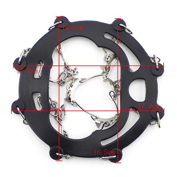  靴底用 スノースパイク チェーン 滑り止め 冬 雪道 氷 登山 転倒防止 10歯 アイスクリート