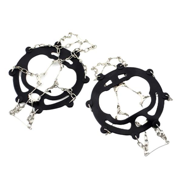  靴底用 スノースパイク チェーン 滑り止め 冬 雪道 氷 登山 転倒防止 10歯 アイスクリート