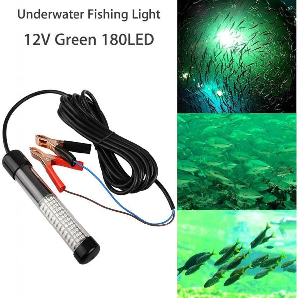 LED水中集魚灯 集魚ライト 12v 高輝度 180 LED搭載 夜釣りファインダー 水中ライト 緑/青/白