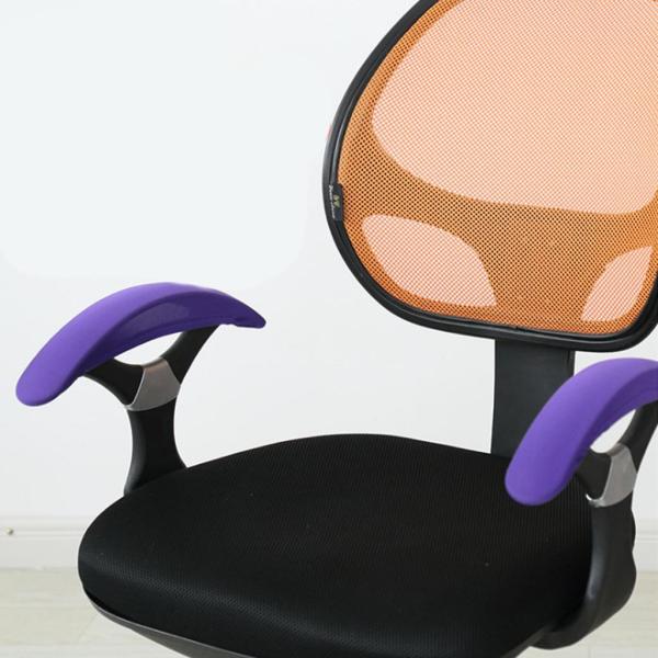 1ペア弾性ファブリックチェアアームレストカバーオフィスチェアアームレストパッボースリップカバー