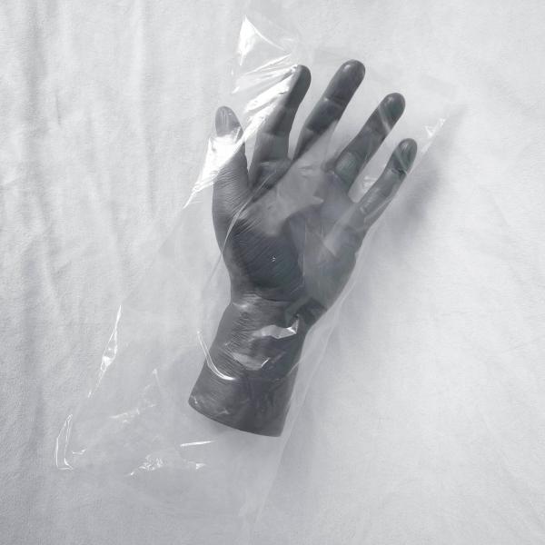 PVC男性左手、男性の手モデルディスプレイ、ジュエリーブレスレットオーガナイザースタンド、家の装飾用のホルダー表示グレー