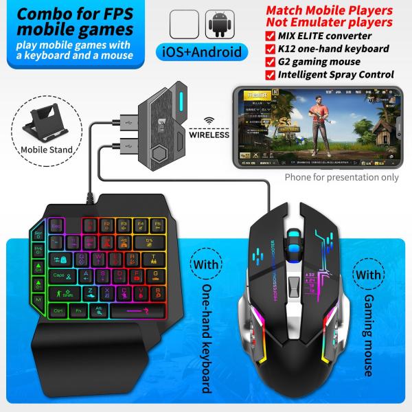 携帯電話キーボードマウスゲームパッドアダプター、 USBハブコンバーター、oidフォン用、アンドプレイ用
