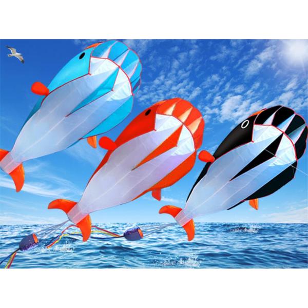 子供と大きな3Dイルカカイトと長いカラフルなストリングラインアクセサリー急上昇しやすい高いアウトドアスポーツ