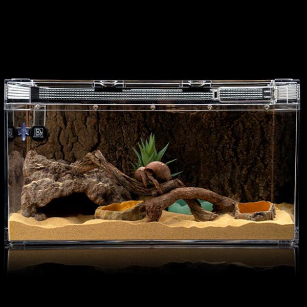 シミュレーション爬虫類隠れ洞窟の装飾岩風景隠蔽用品亀水族館生息地のための造園家