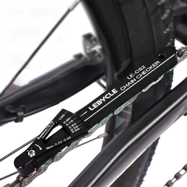 ハンドツール用ポータブルバイクチェーンチェッカー自転車チェーン摩耗インジケーターゲージ