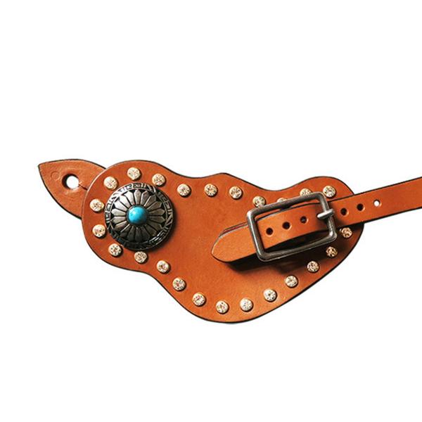 バックル付き拍車ストラップ2本、馬の訓練に適した耐久性のある乗馬用拍車ストラップ