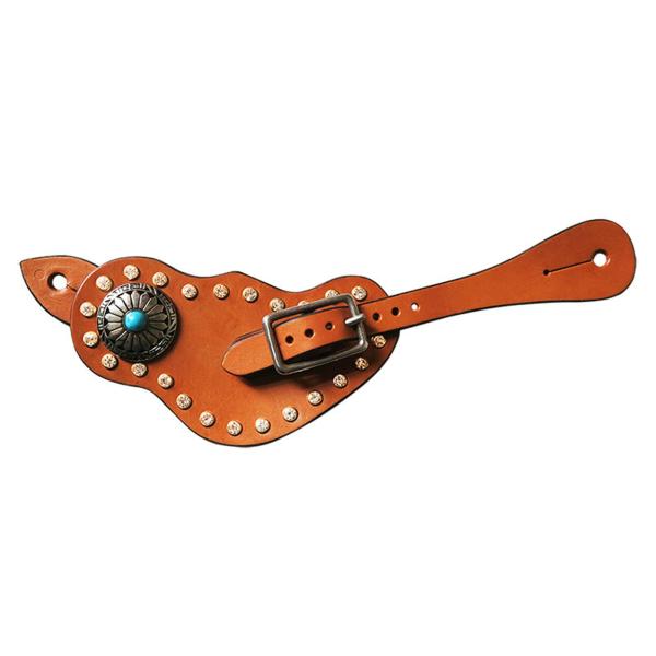 バックル付き拍車ストラップ2本、馬の訓練に適した耐久性のある乗馬用拍車ストラップ