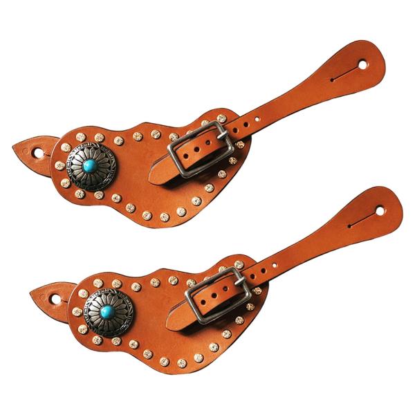 バックル付き拍車ストラップ2本、馬の訓練に適した耐久性のある乗馬用拍車ストラップ