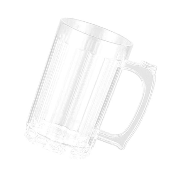 透明アクリルビールマグ朝食コーヒーカップ用の器物とハンドル飲料カップ壊れない箸置き用ピクニックパーティー