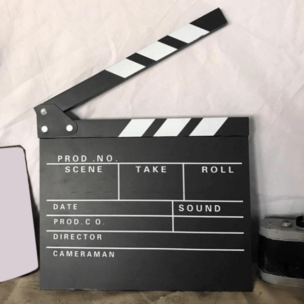 ムービー フィルム クラップ ボード クラッパー ボード フィルム スレート ミニ テレビ番組用
