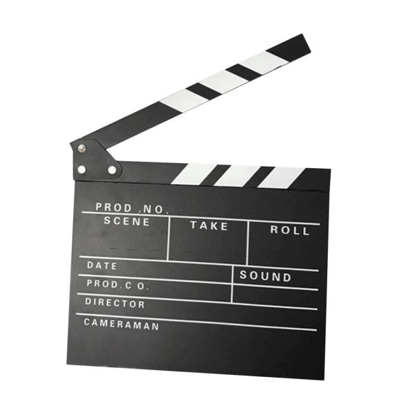 ムービー フィルム クラップ ボード クラッパー ボード フィルム スレート ミニ テレビ番組用
