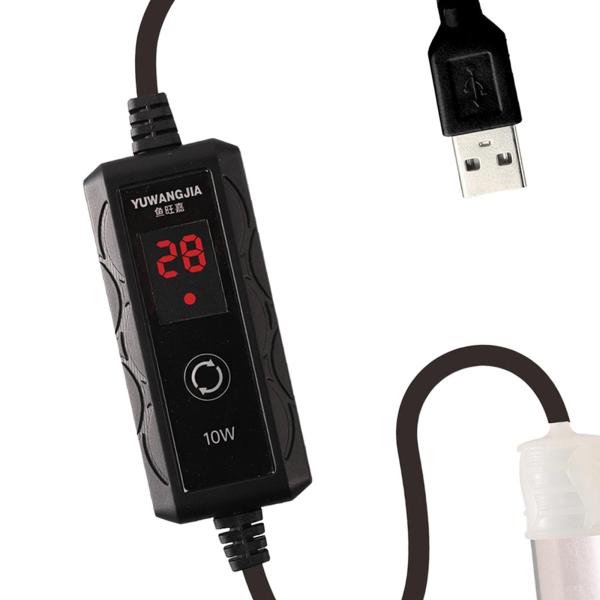 ミニ水族館ヒーター外部温度コントローラー内蔵温度計 LED ディスプレイ小さな魚タンク ヒーターツノガエル亀