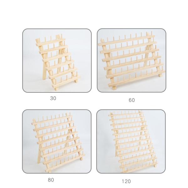 ミシン糸ラック、編み物ツール用の安定した木製の糸ホルダーソーイングオーガナイザー