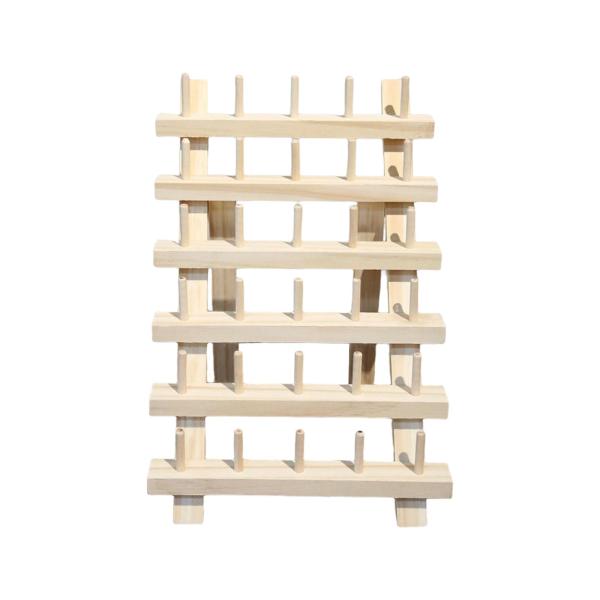 ミシン糸ラック、編み物ツール用の安定した木製の糸ホルダーソーイングオーガナイザー