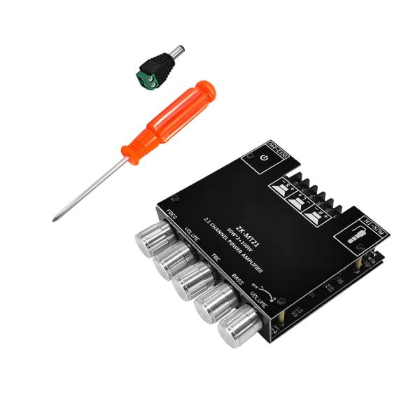 オーディオアンプモジュール、50W+50W+100W 12V-24V AUX入力オーディオパワーアンプ、ストアホームシアタースピーカー用アンプ