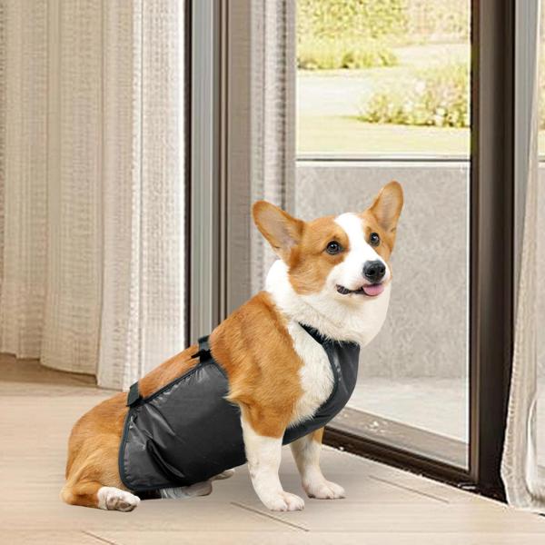 犬の腹カバー、ペット服防水ペットコスチュームアクセサリー服犬の腹バンド犬の腹ラップ子犬小動物旅行用