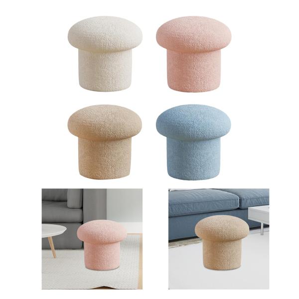 ラウンドフットスツールオットマンスツール、キノコ型レジャースツール、プーフチェア出入り口用の快適なオットマンシーティングチェア