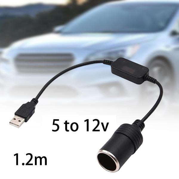 USB A オス - 12V 車のシガー ライター ソケット メス 変換ケーブル 10W