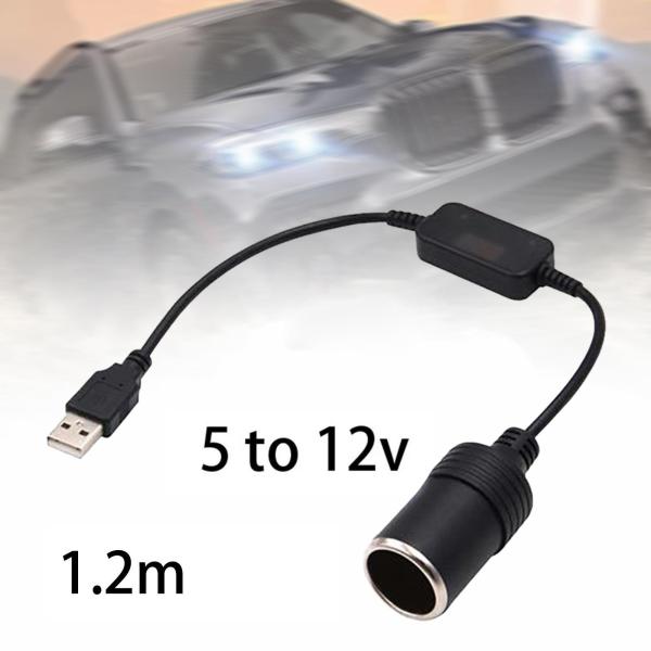 USB A オス - 12V 車のシガー ライター ソケット メス 変換ケーブル 10W