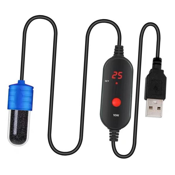 水族館の水槽ヒーター 15-34 °C 温度コントローラー USB 充電 LED デジタルディスプレイ高精度正確な加熱ロッド