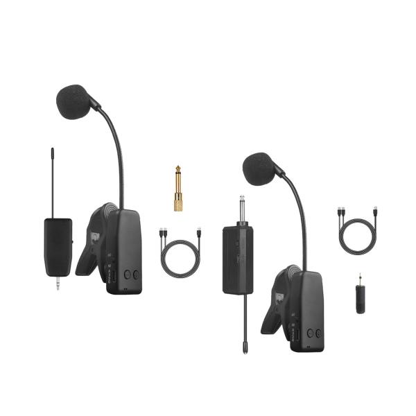 楽器マイク クリップオンマイク 充電式グースネックバンド レシーバー ギターアクセサリー トランスミッター コードレス