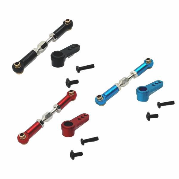ステアリングプルロッドリンクリンケージセット RC カープッシュロッド交換部品リンケージロッドエンド金属ステアリングロッド 16207 1/16 スケ