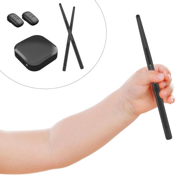 エレクトリックエアドラムスティックセット ポケットサイズドラムセット 練習用ドラムアクセサリー 電子ドラムセット スタジオ初心者 ドラム愛好家向け