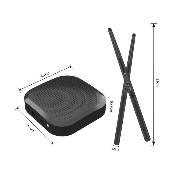 エレクトリックエアドラムスティックセット ポケットサイズドラムセット 練習用ドラムアクセサリー 電子ドラムセット スタジオ初心者 ドラム愛好家向け