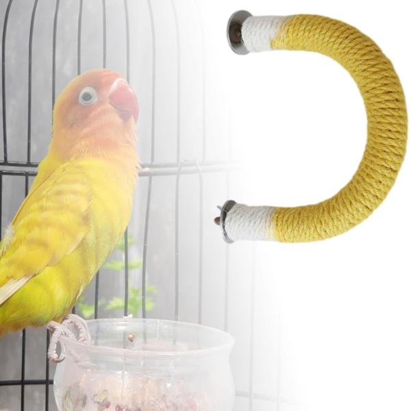 オウム鳥ケージ止まり木スタンド、鳥立ちスティックスタンド鳥ケージアクセサリー、鳥オウム用ペットセキセイインコぶら下げおもちゃ