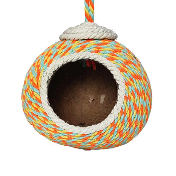 オウムの巣箱 鳥の繁殖用の巣 ギフト ハチドリの巣箱 シェルター小屋 セキセイインコ ミソサザイ 小型 中型鳥 アオカケス用